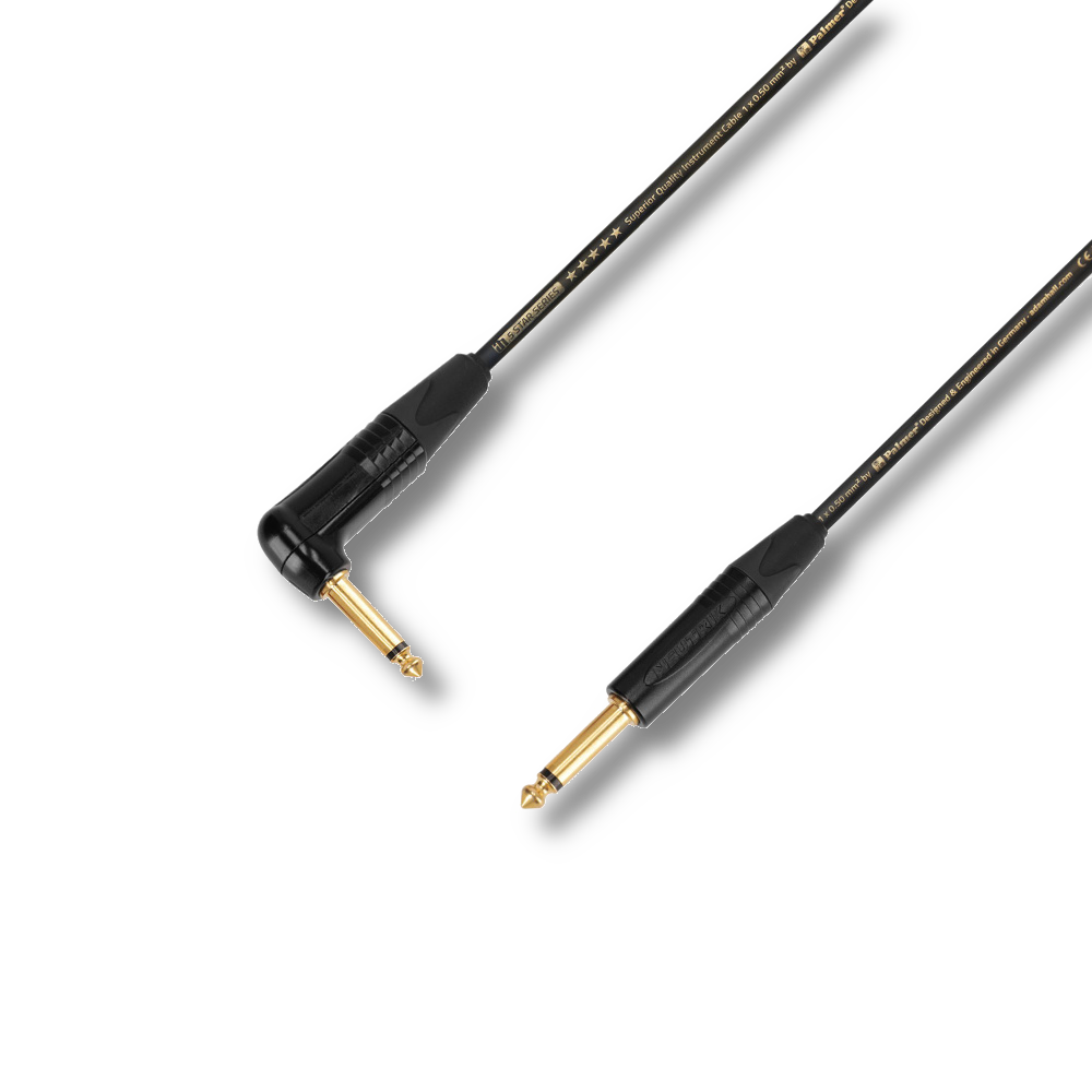 Adam Hall Cables 5 STAR IPR 0300 PALMER® CABLE - Instrumentenkabel | Palmer® & Neutrik® Winkelklinke x Klinke TS | 3 m